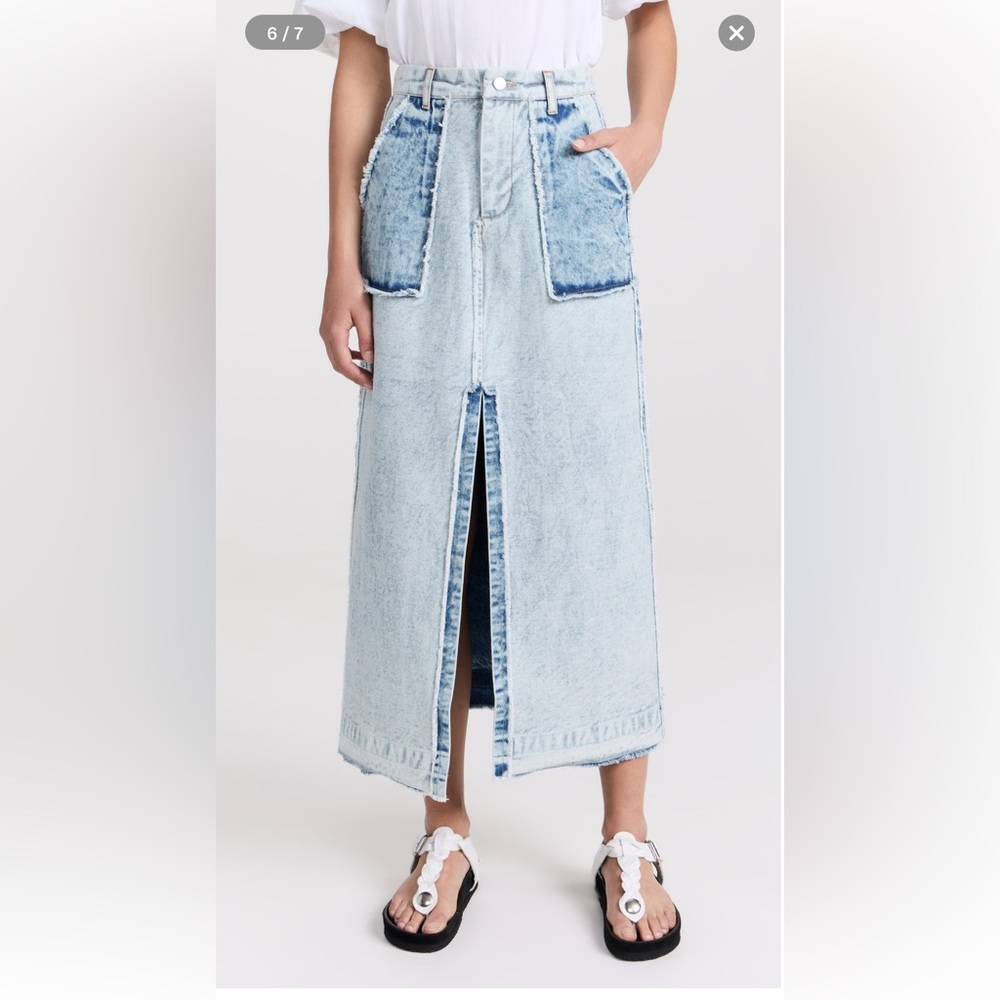 NWT Sea NY Oona Denim Midi Skirt SIZE 0
